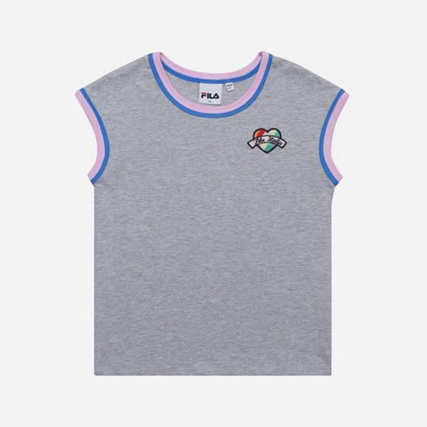 Camisetas Fila Menina Cinzentas - Fila Candy Crew Neck Sleeveless Loja Online Portugal,RBEG-48759